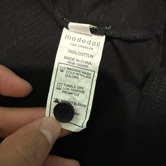 Mododoc Elegant Black Women's Blouse 100% Cotton - Picture 4 of 7